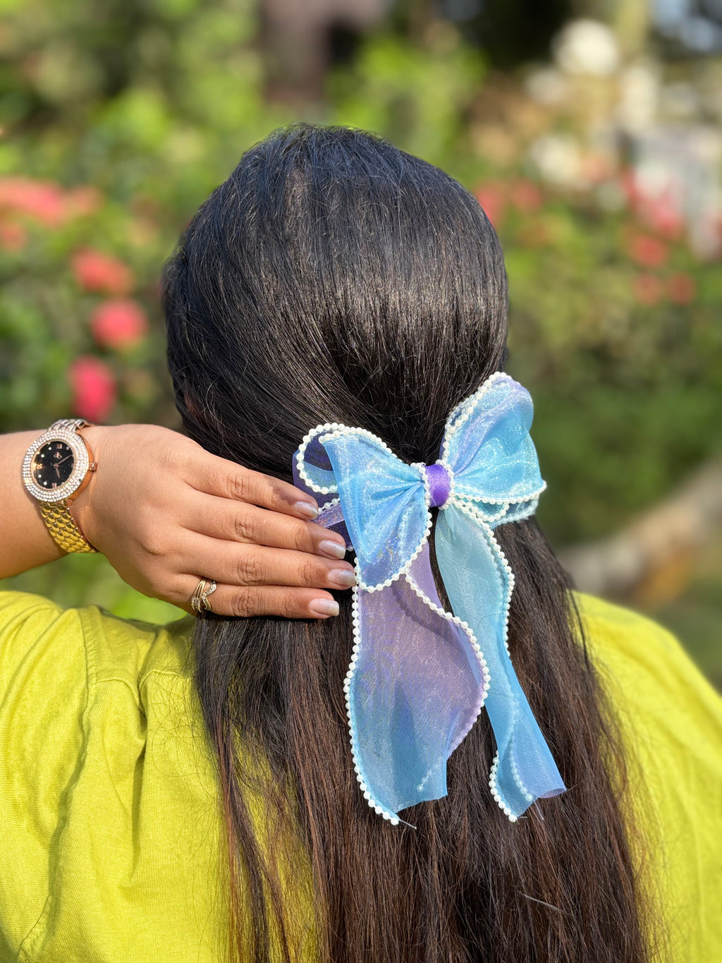 Unicorn Pearl Lace Hair Bow