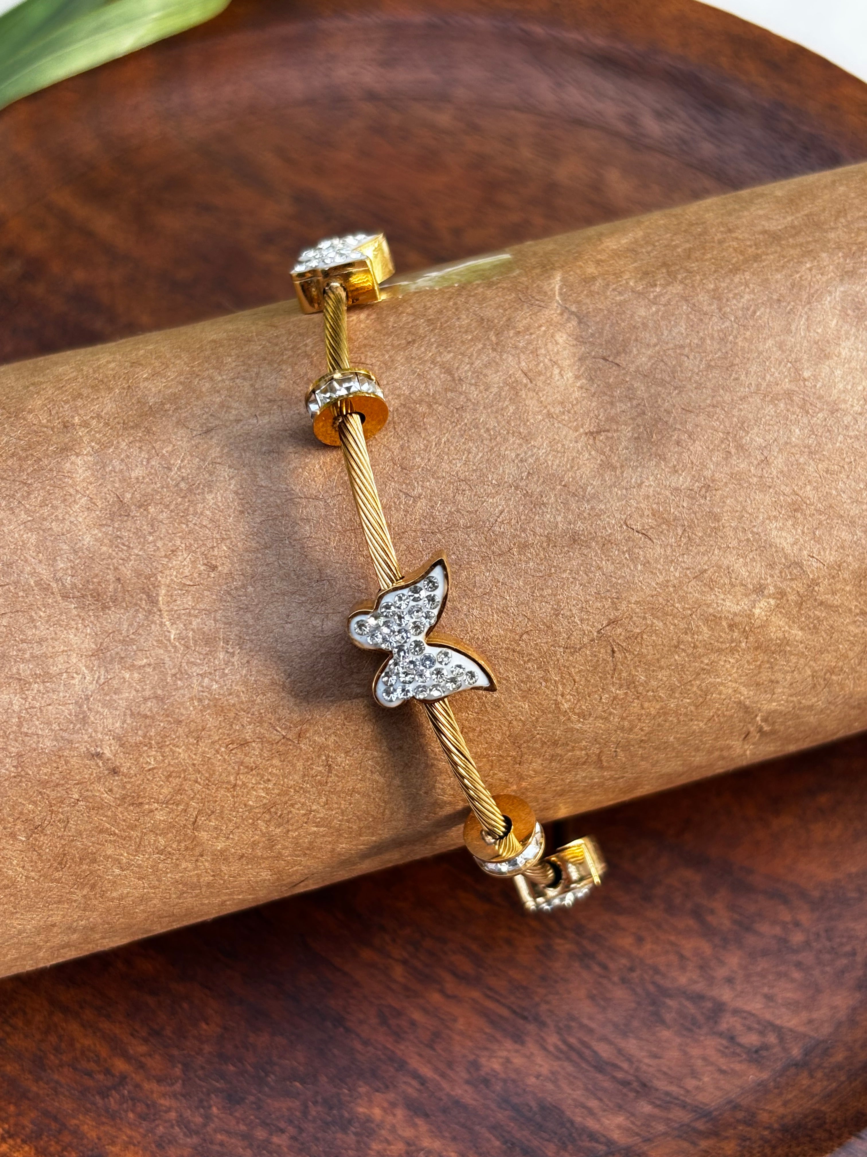 ANTITARNISH BUTTERFLY BEADS KADA