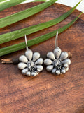 FLOWER OXIDISED EARRING