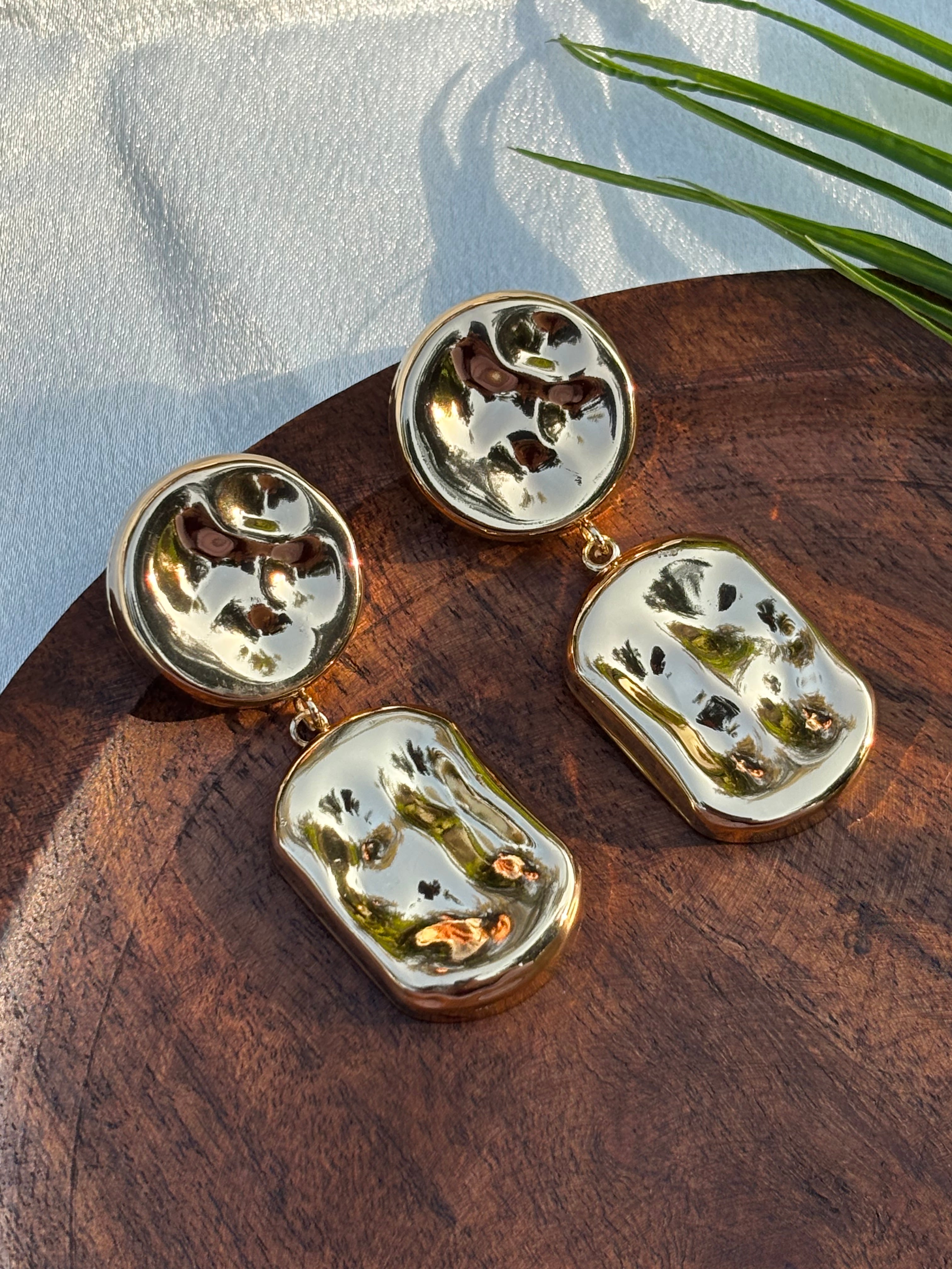 ANTITARNISH GEOMATRICAL EARRING