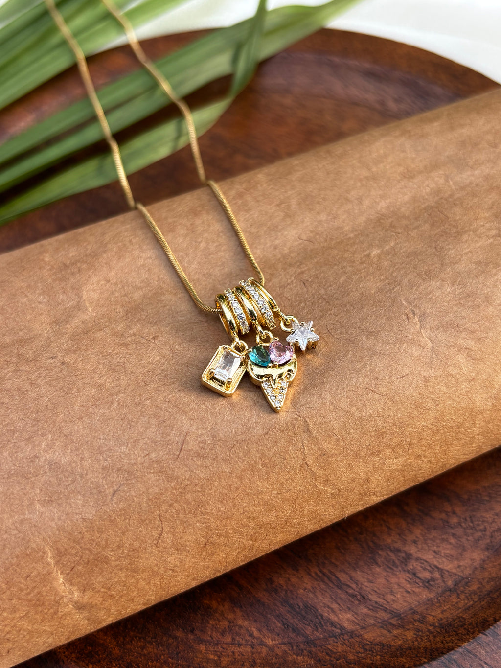 ANYITARNISH ICECREAM CONE CHARM PENDANT NECKLACE