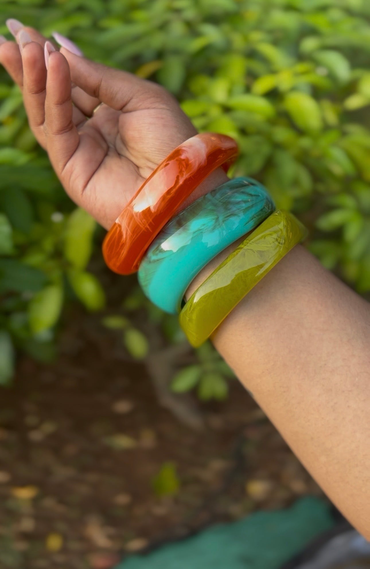 RESIN BANGLE HAND STACKS