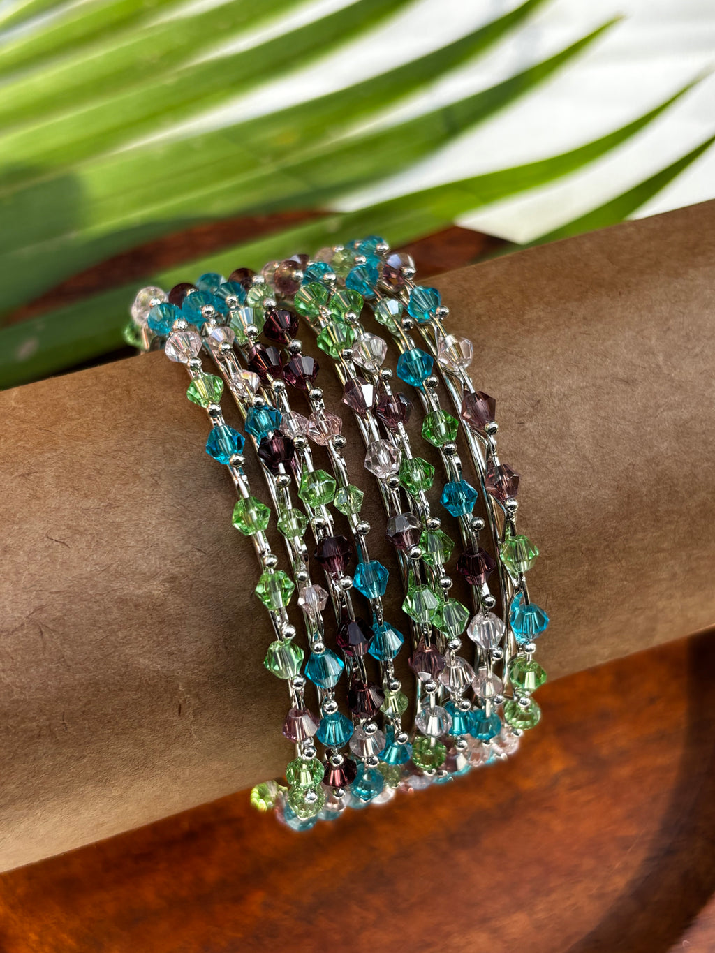 MULTI COLOR CRYSTAL BANGLE (SET OF 12)