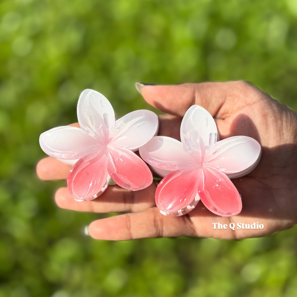 OMBRE FLOWER HAIR CLAW CLIP
