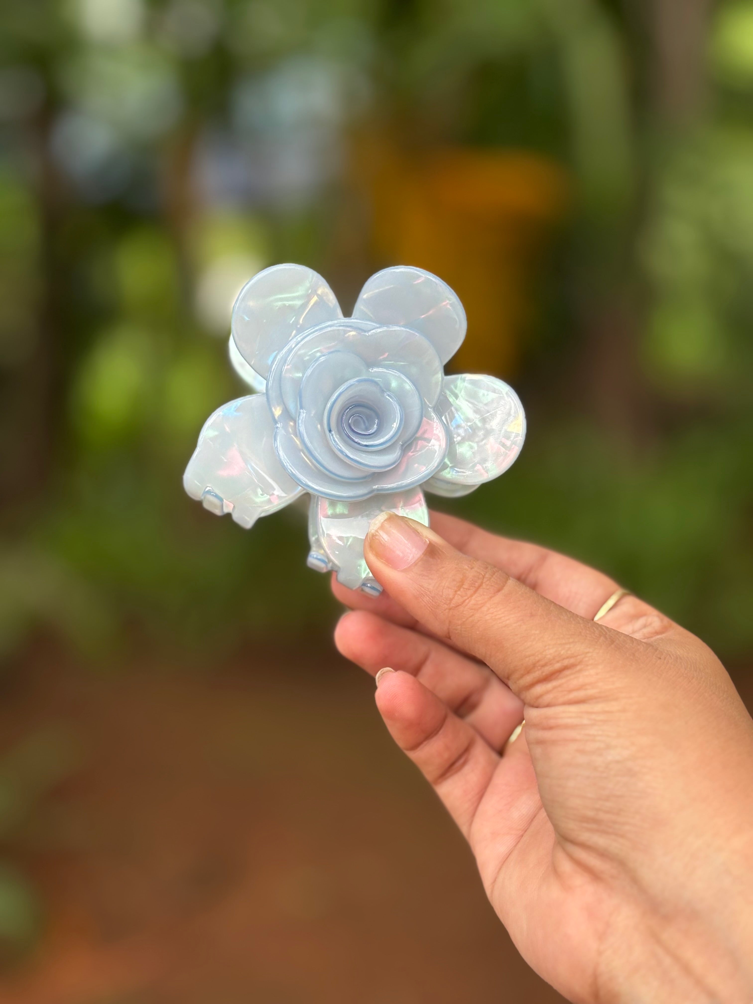 3D Acrylic Premium Rose Hair Clip
