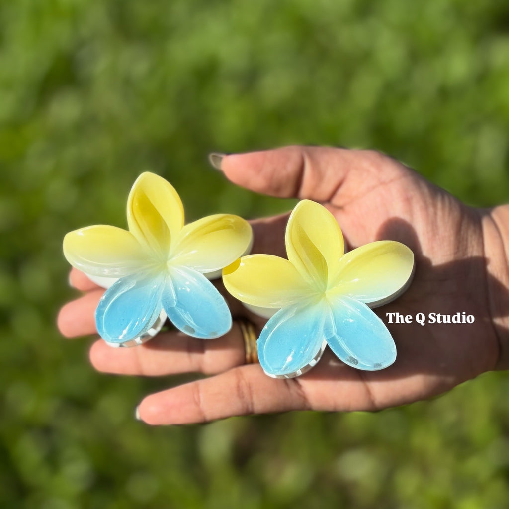 OMBRE FLOWER HAIR CLAW CLIP