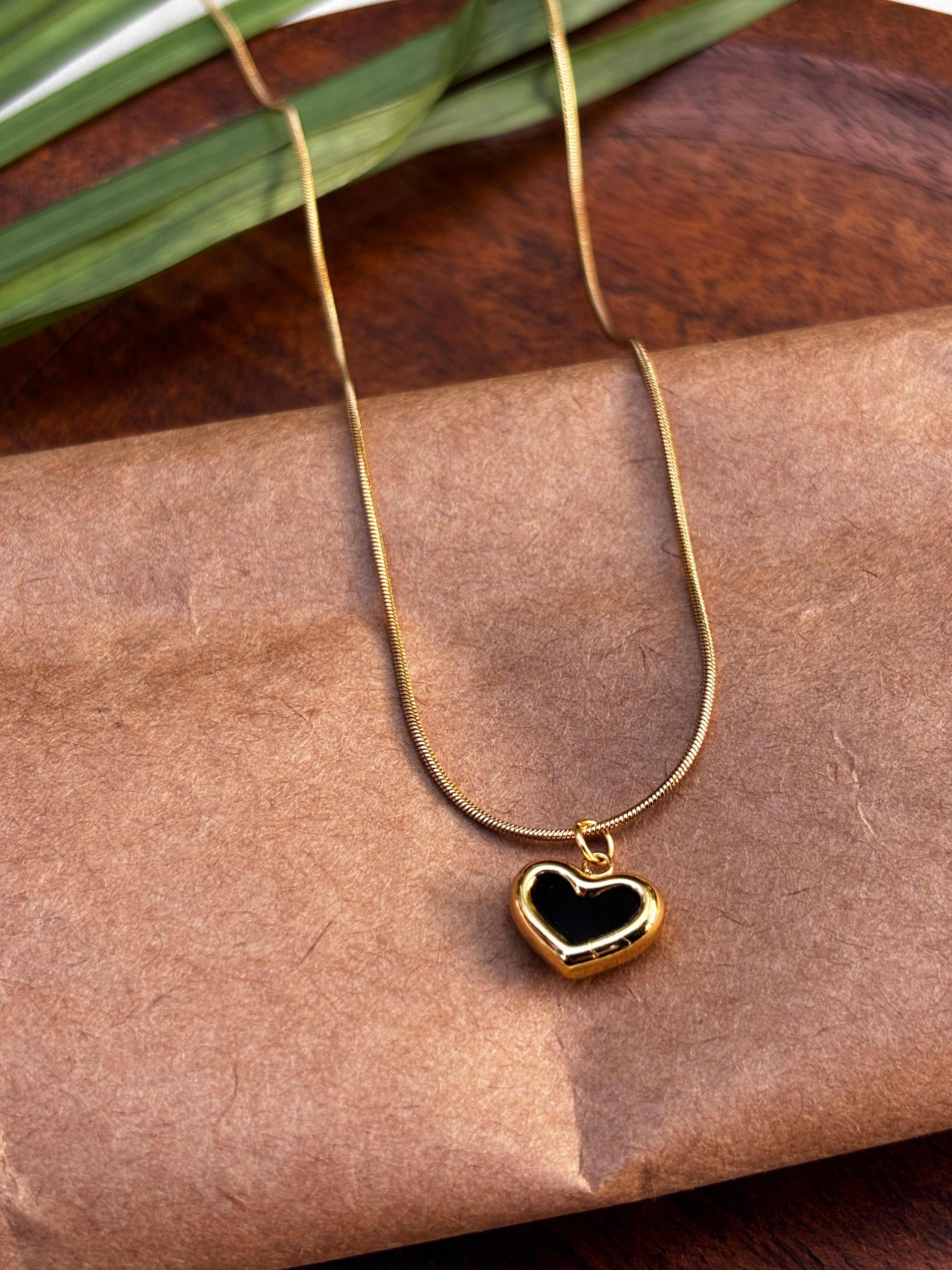 ANTITARNISH SINGLE HEART CHAIN