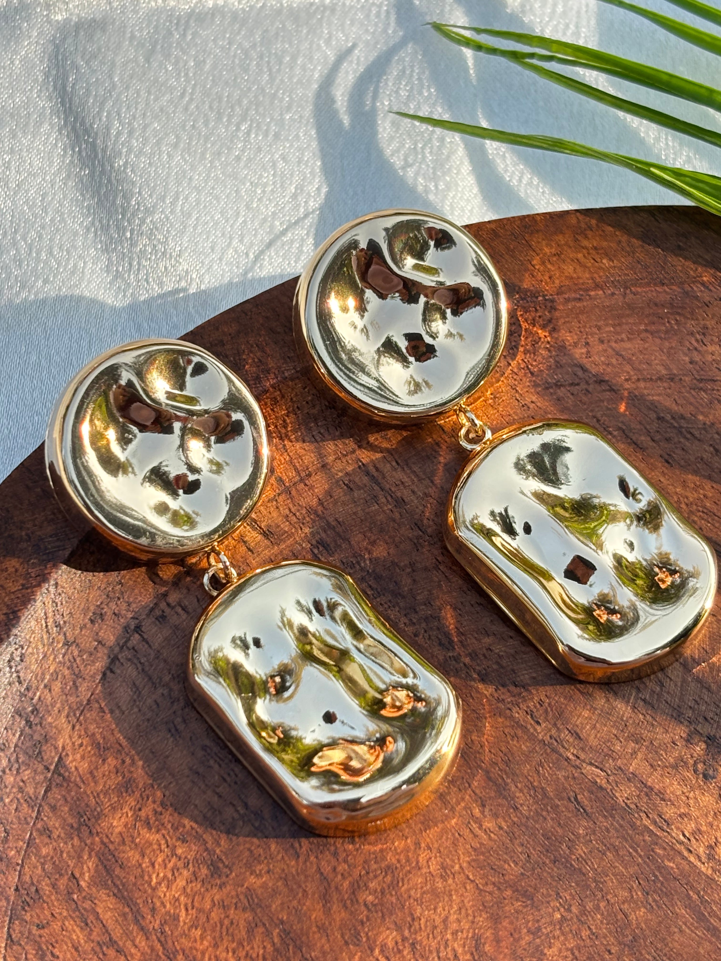 ANTITARNISH GEOMATRICAL EARRING