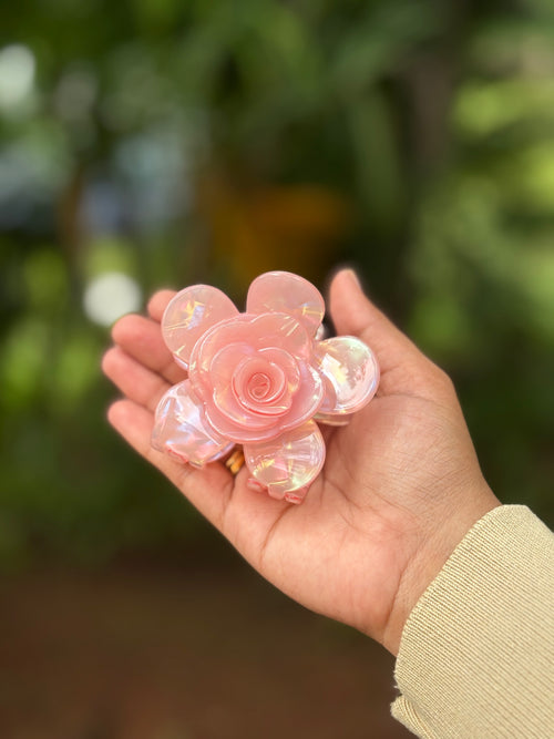 3D Acrylic Premium Rose Hair Clip
