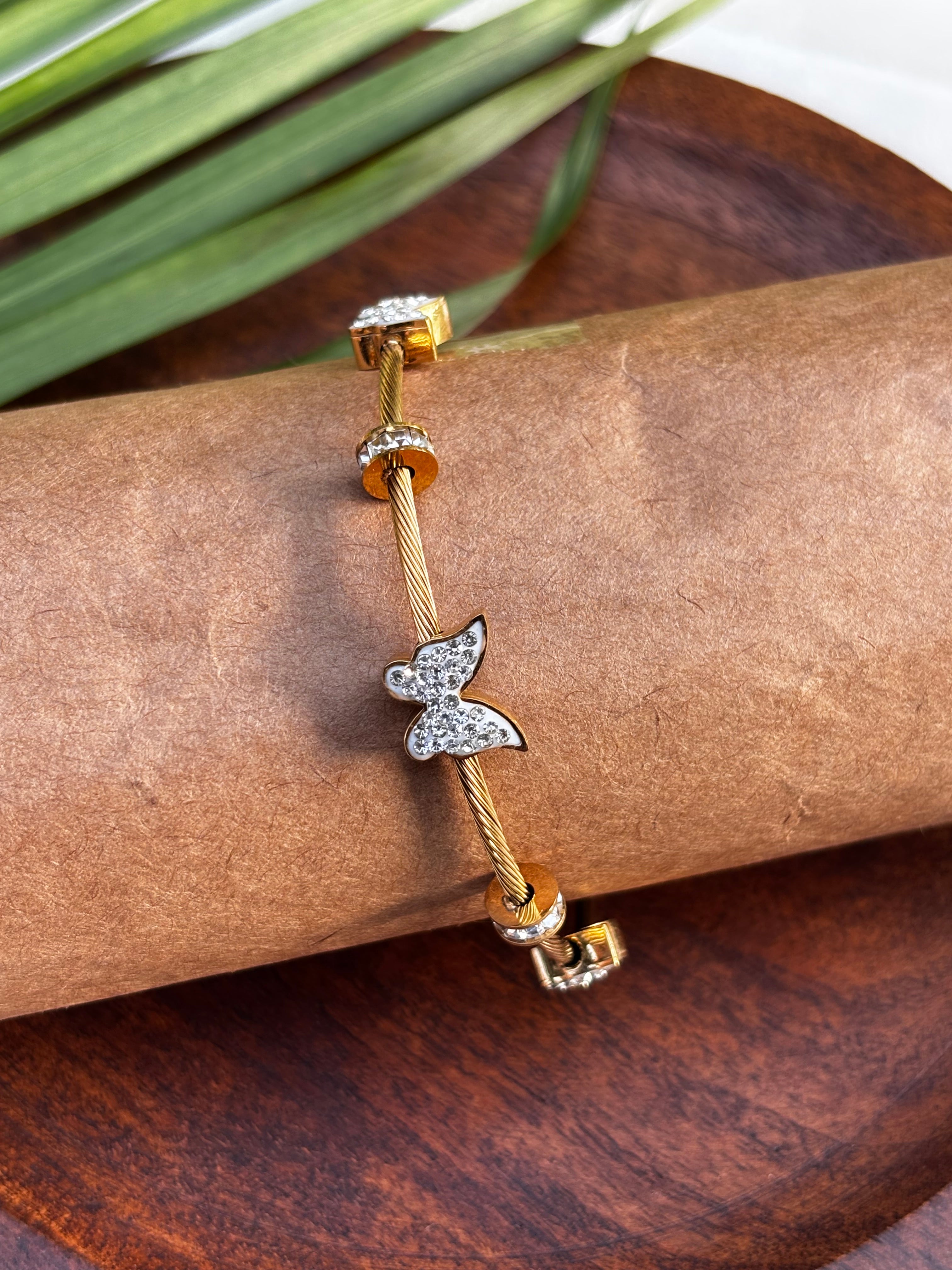 ANTITARNISH BUTTERFLY BEADS KADA