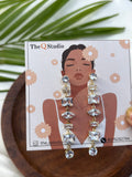 WHITE DIAMOND LONG EARRING