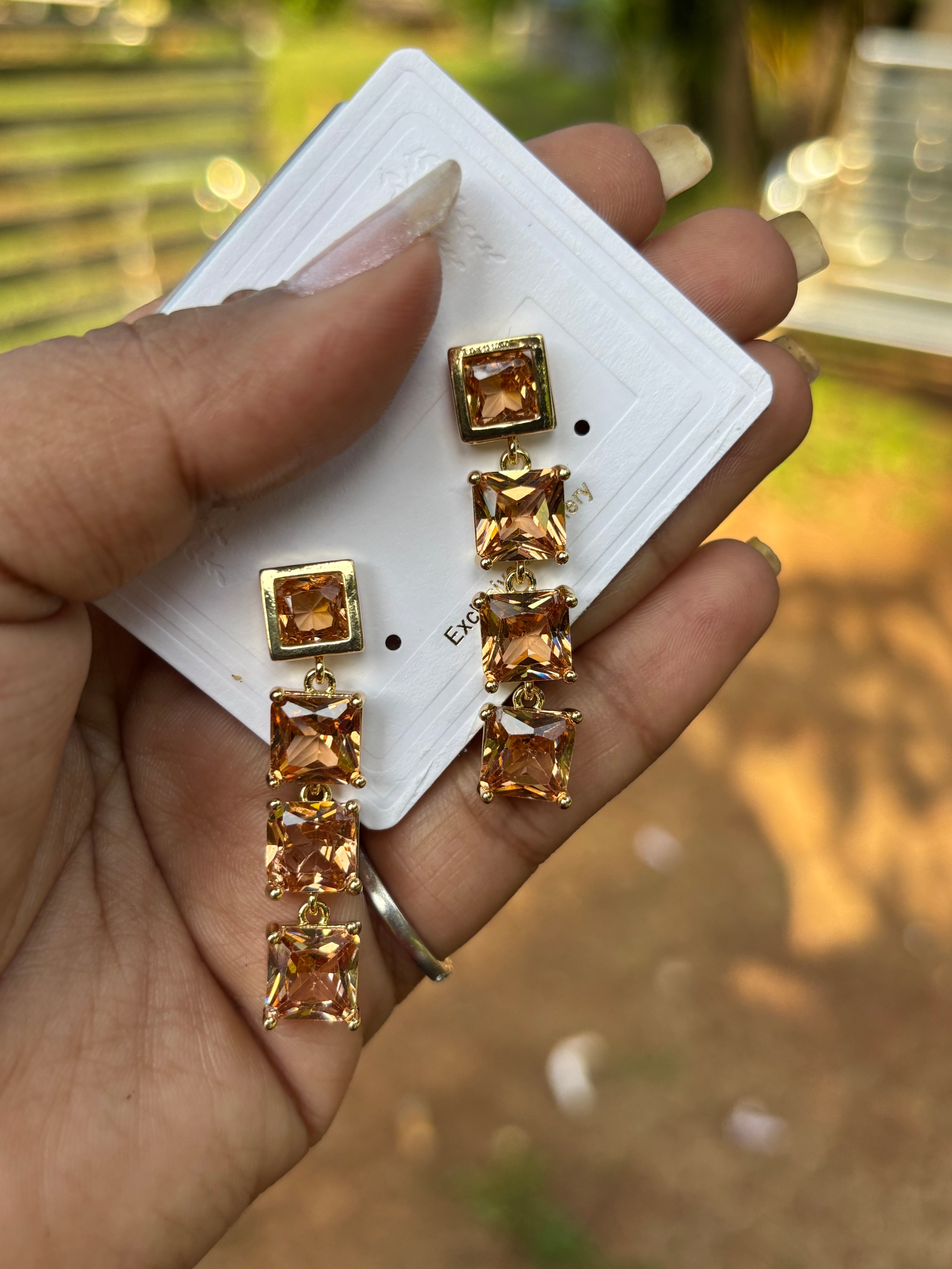 CRYSTAL CASCADE EARRING