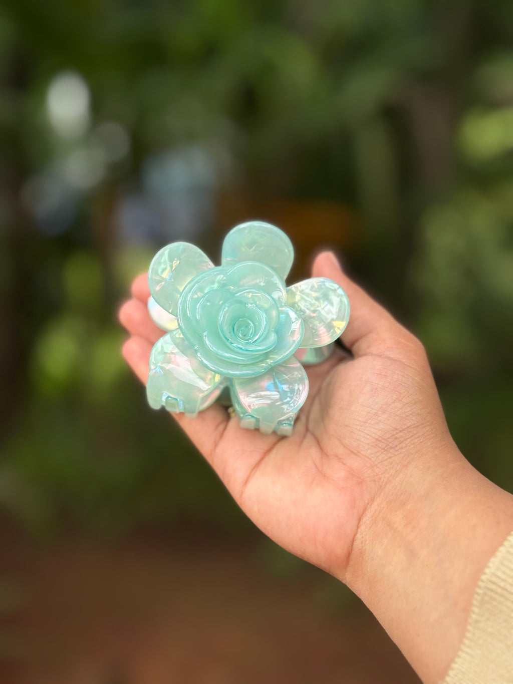 3D Acrylic Premium Rose Hair Clip