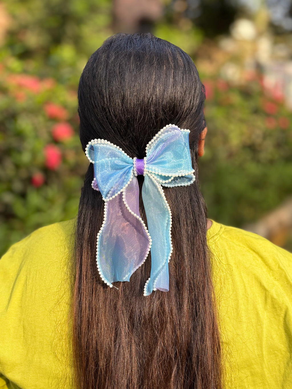 Unicorn Pearl Lace Hair Bow