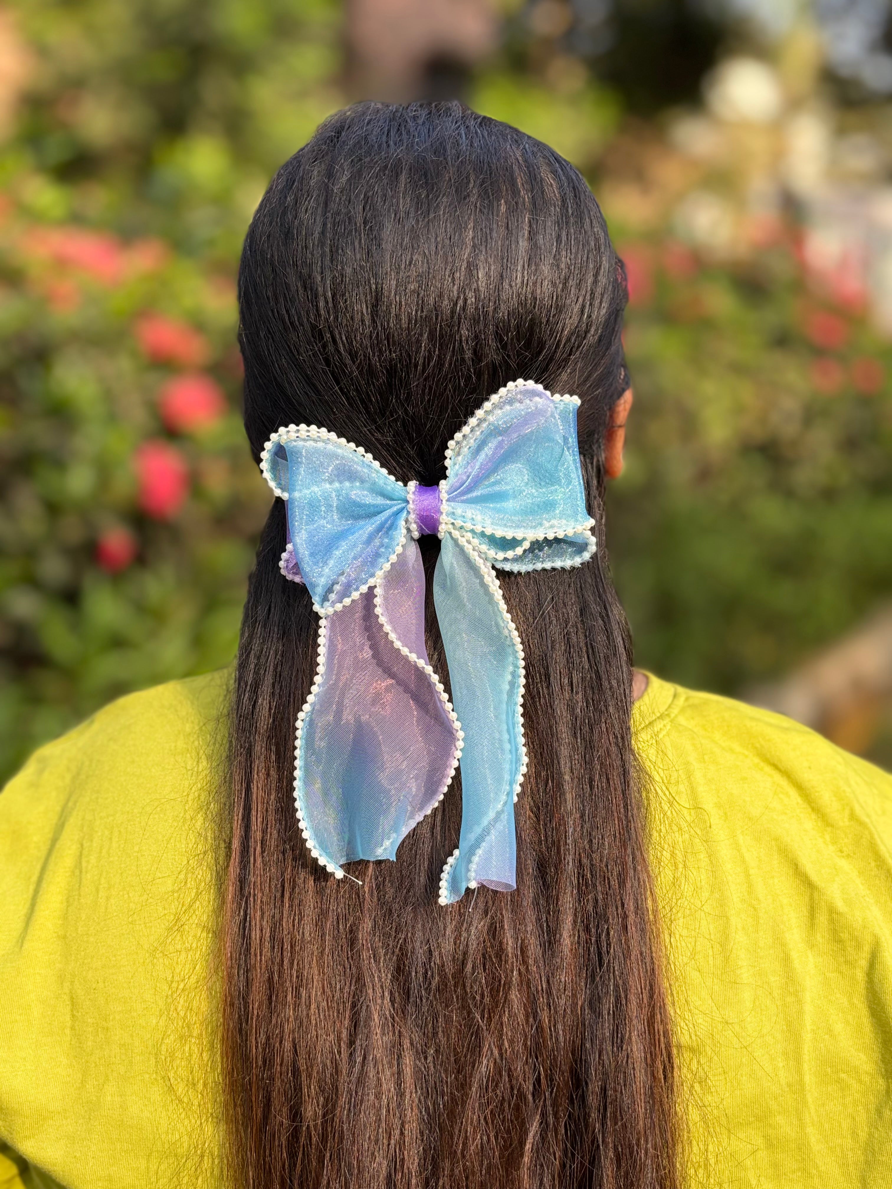Unicorn Pearl Lace Hair Bow