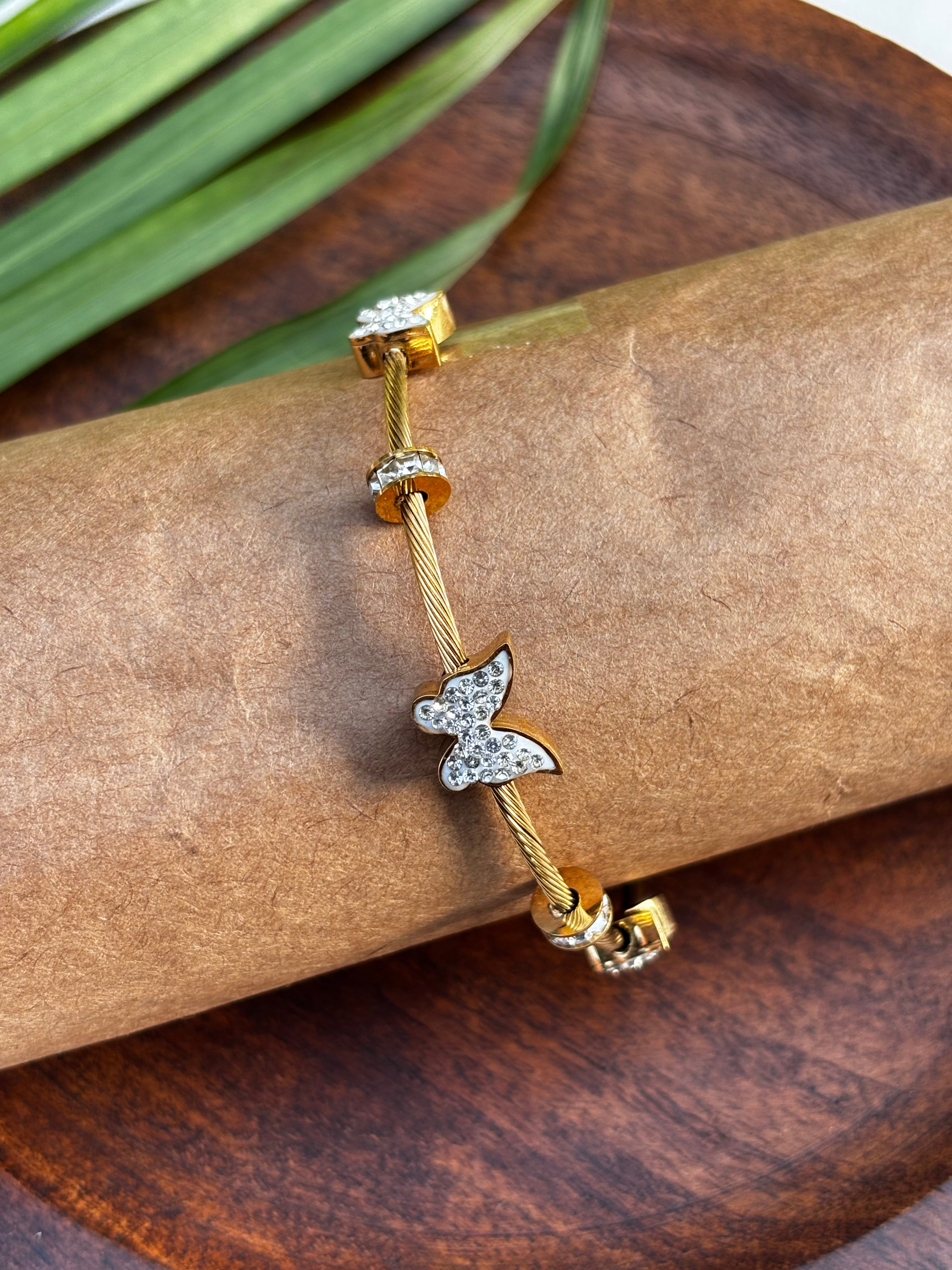ANTITARNISH BUTTERFLY BEADS KADA