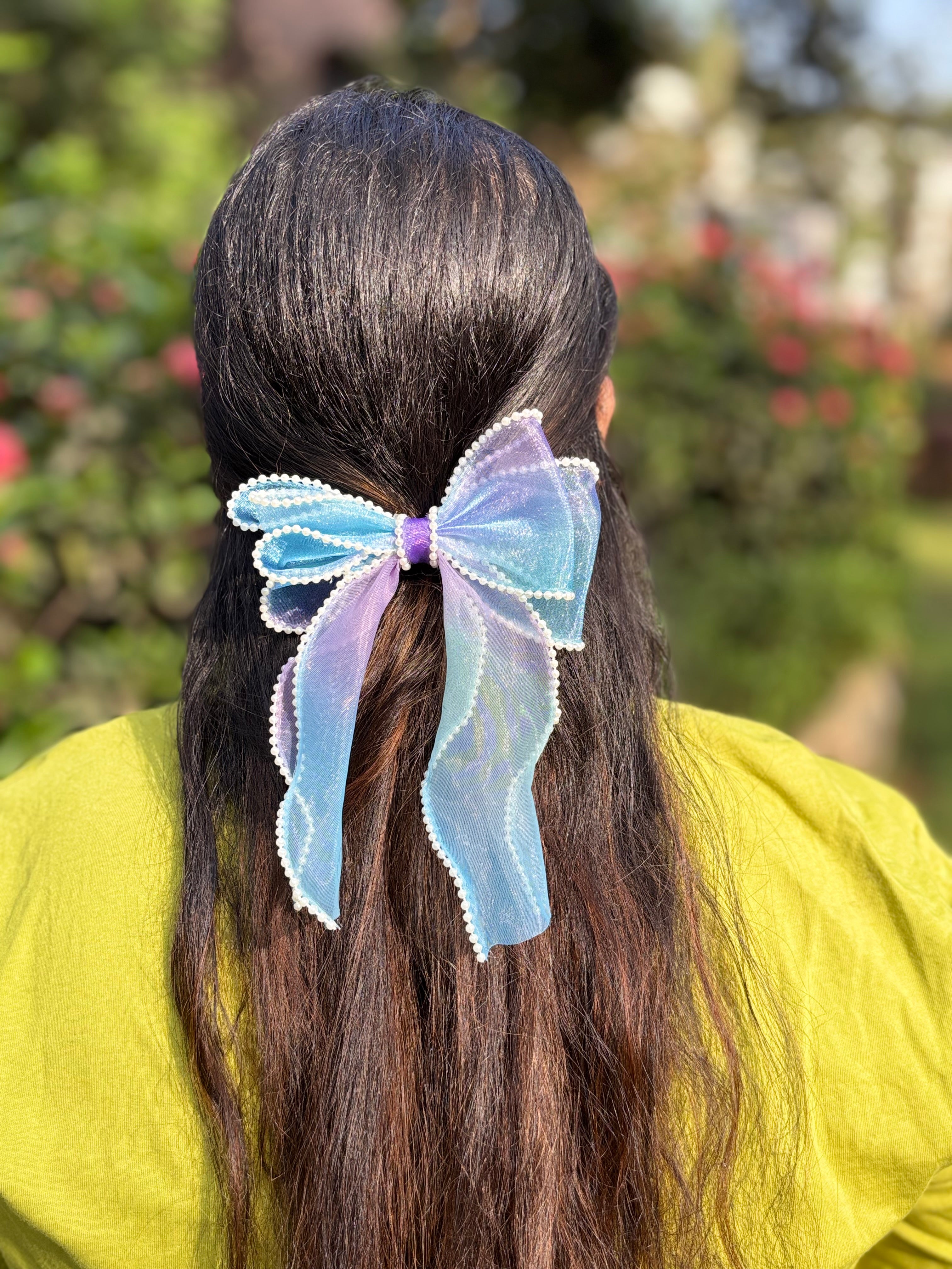 Unicorn Pearl Lace Hair Bow