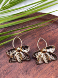 ANTITARNISH HALF FLOWER EARRING