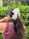 PEARL BLOOM ORGANZA HAIR CLIP