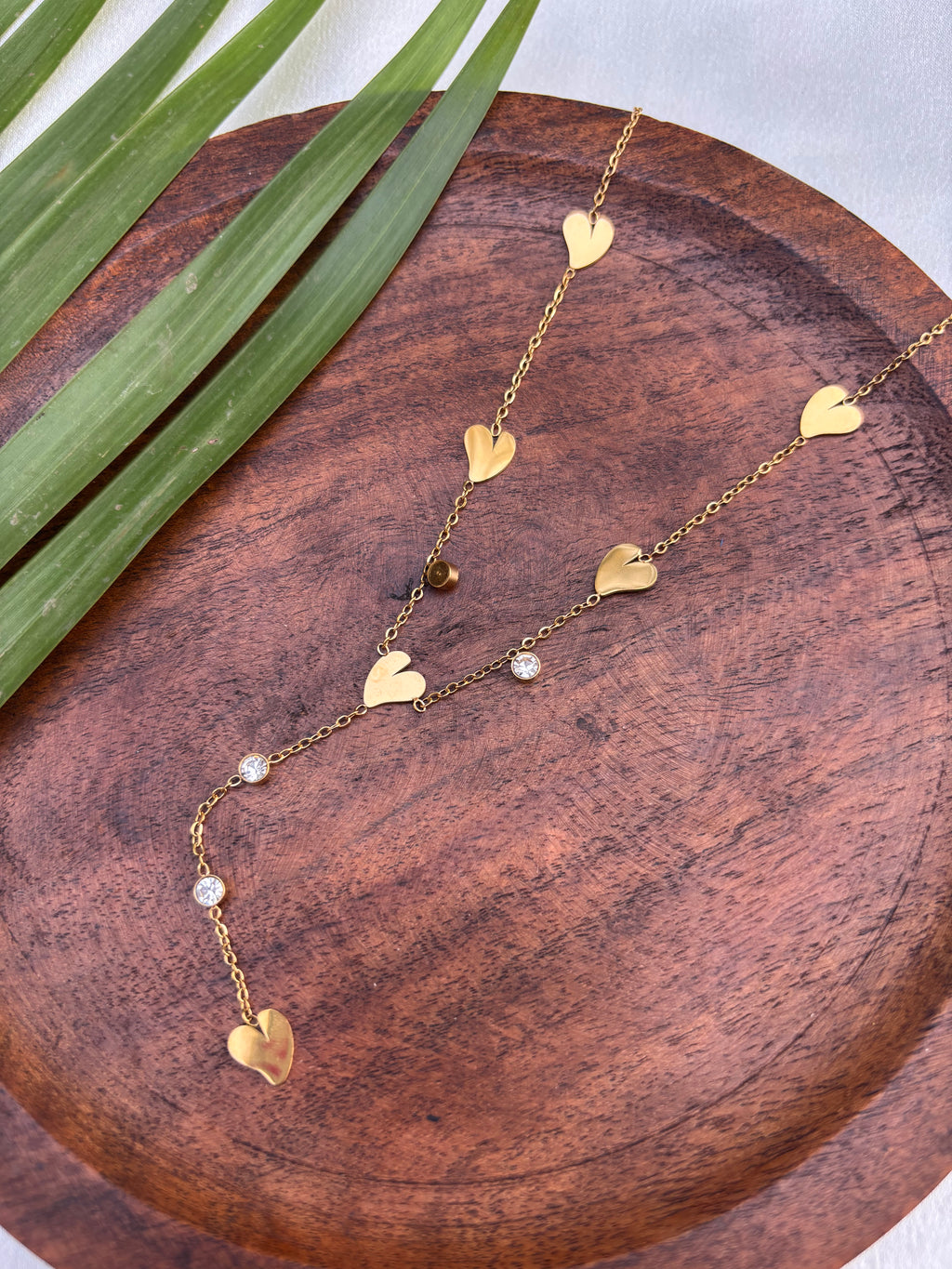 ANTITARNISH Y SHAPED HEARTS CHAIN