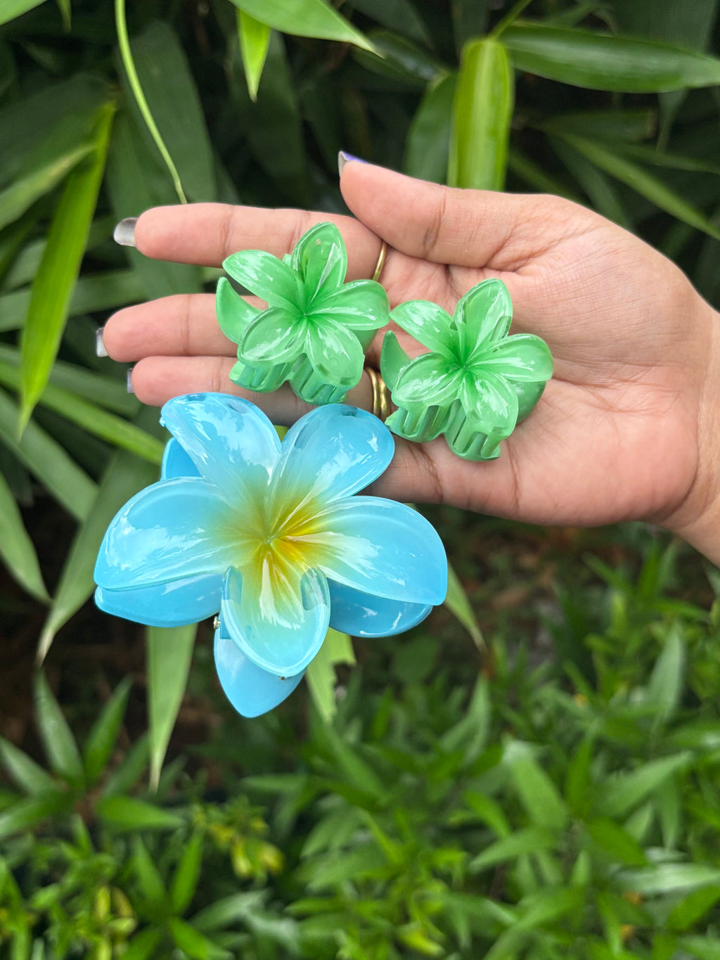 FLOWER COMBO HAIR CLAW CLIP