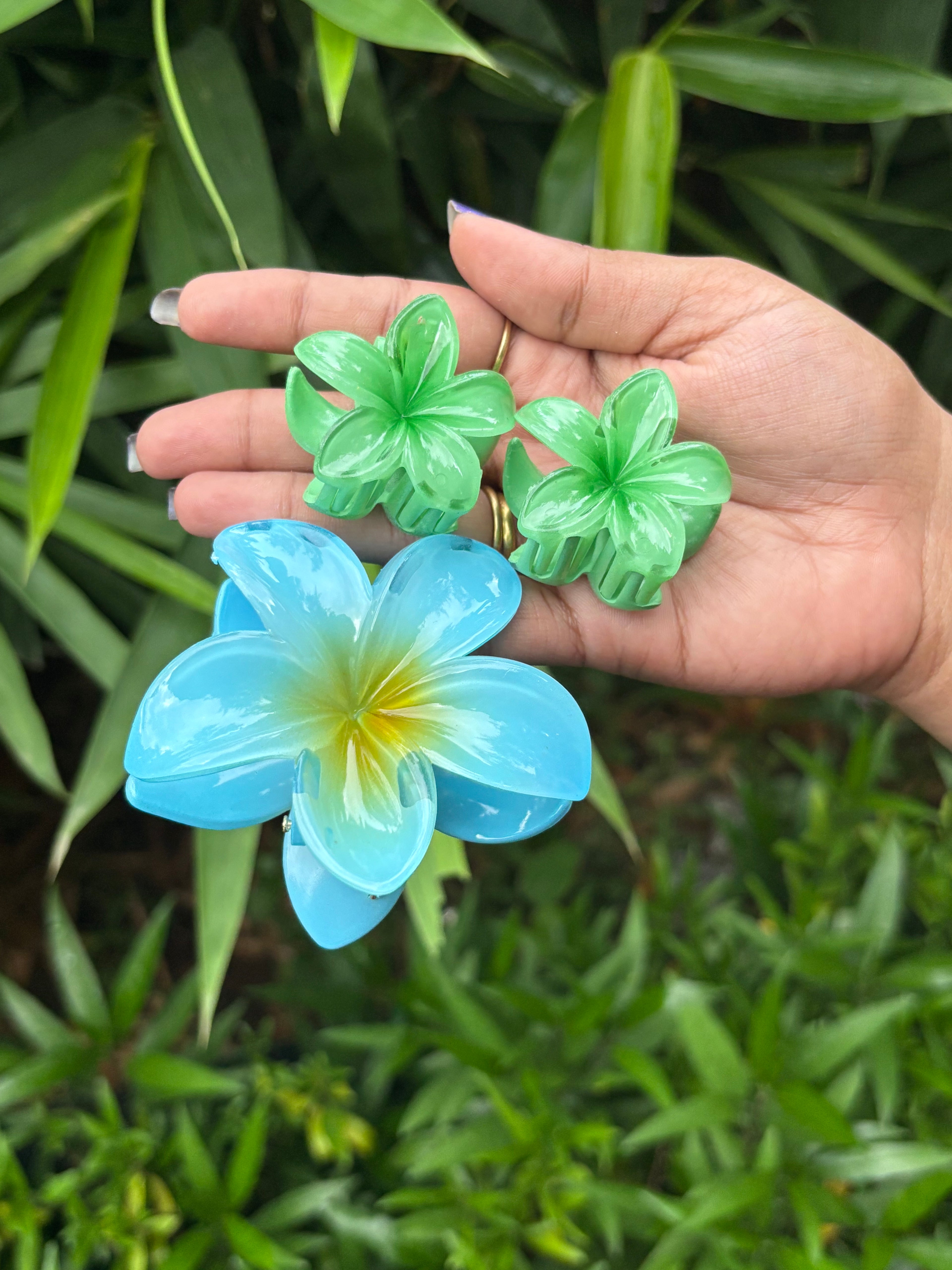FLOWER COMBO HAIR CLAW CLIP