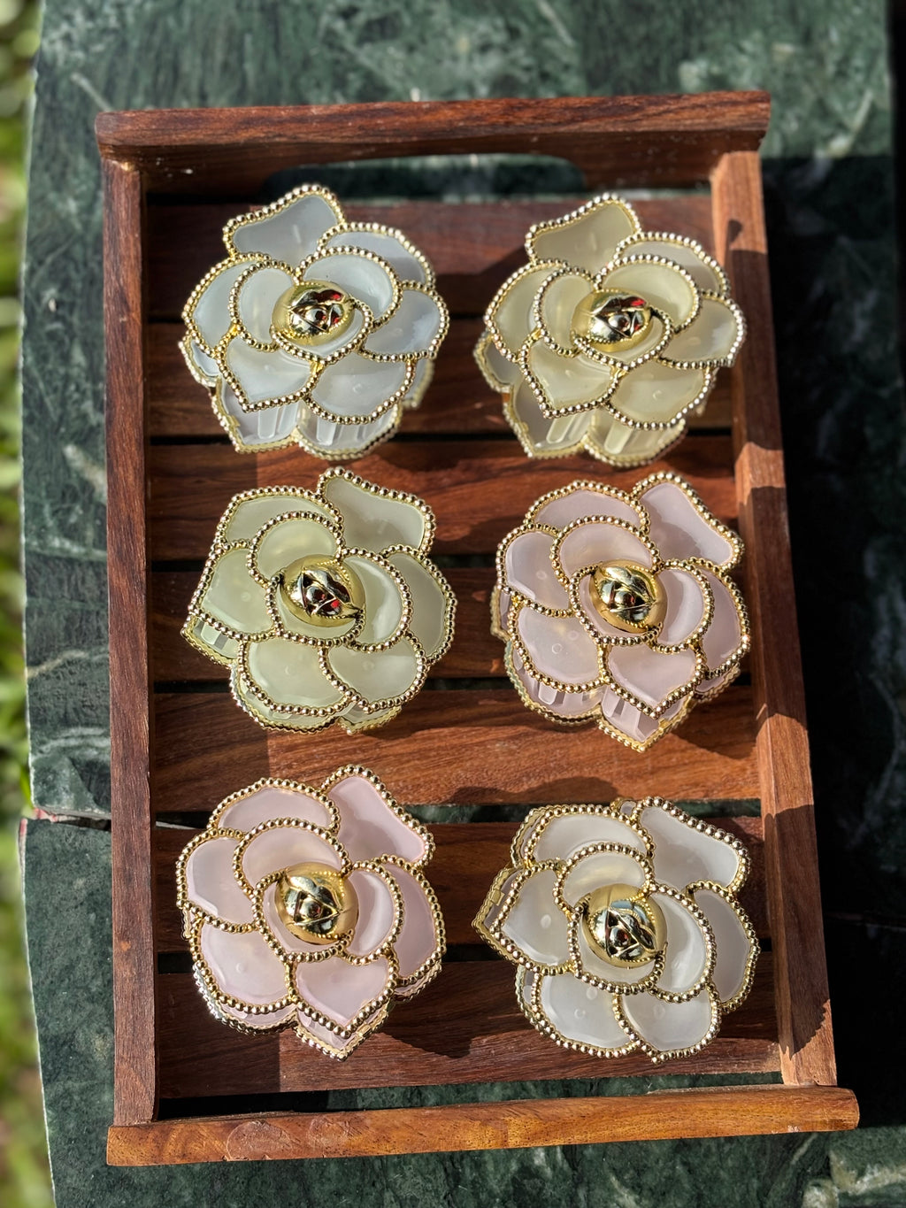 GOLDEN TOUCH ROSE HAIR CLIP