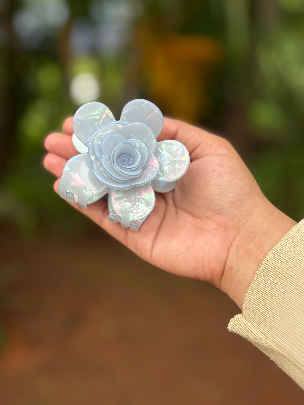 3D Acrylic Premium Rose Hair Clip