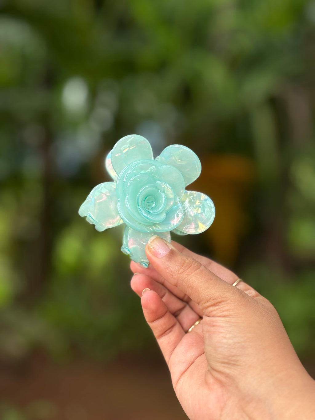 3D Acrylic Premium Rose Hair Clip
