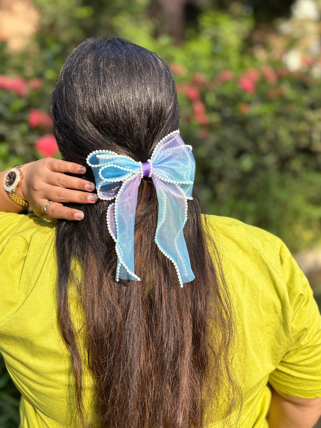 Unicorn Pearl Lace Hair Bow