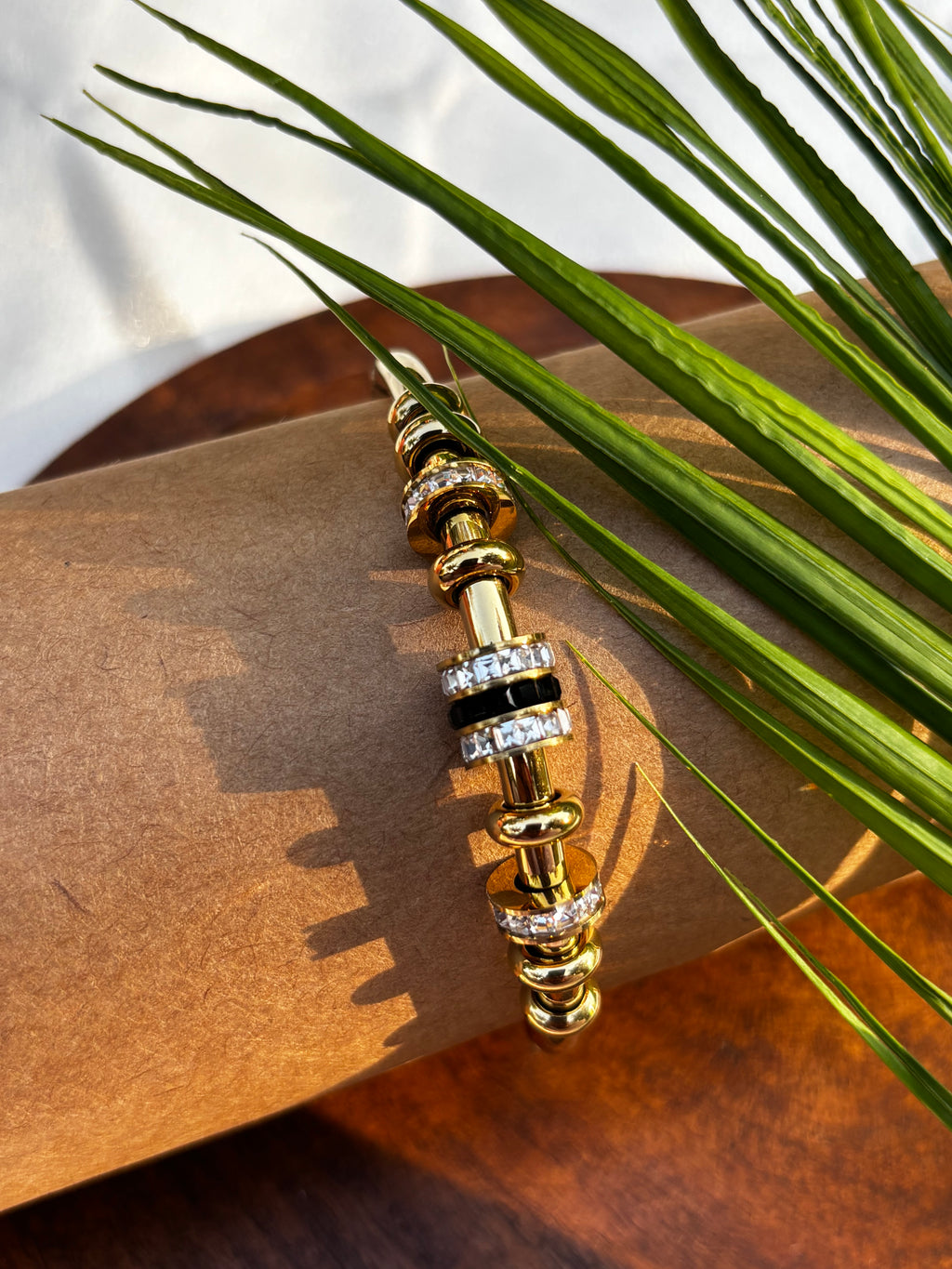 ANTITARNISH BLACK AD BEADS KADA BANGLE