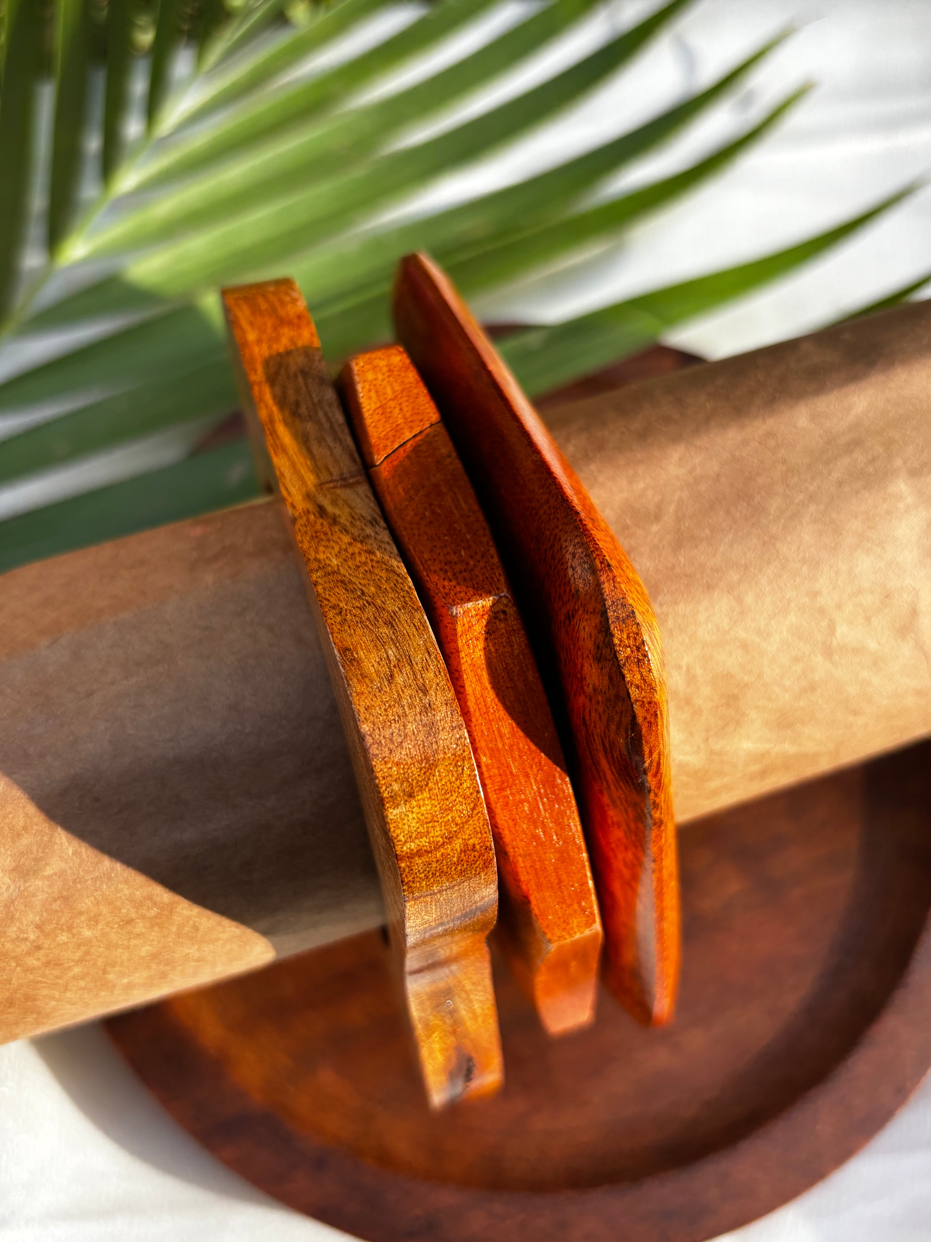 WOODEN HAND STACK (Set of 3)