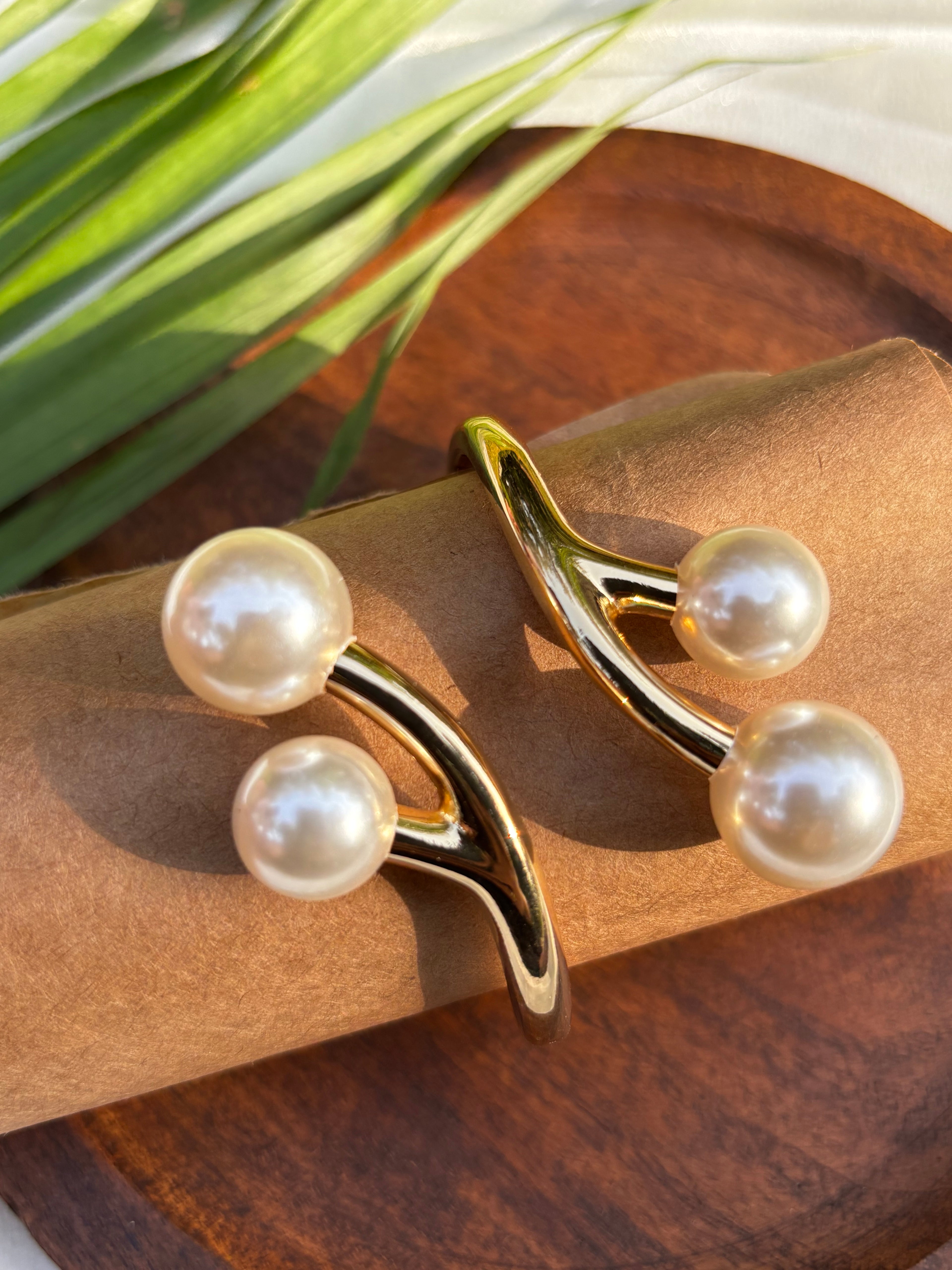 TWO PEARL DESIGN ANTITARNISH KADA