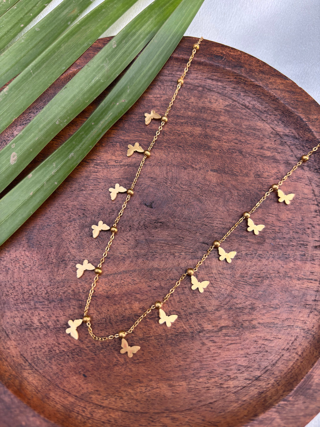 ANTITARNISH BUTTERFLIES CHARM CHAIN