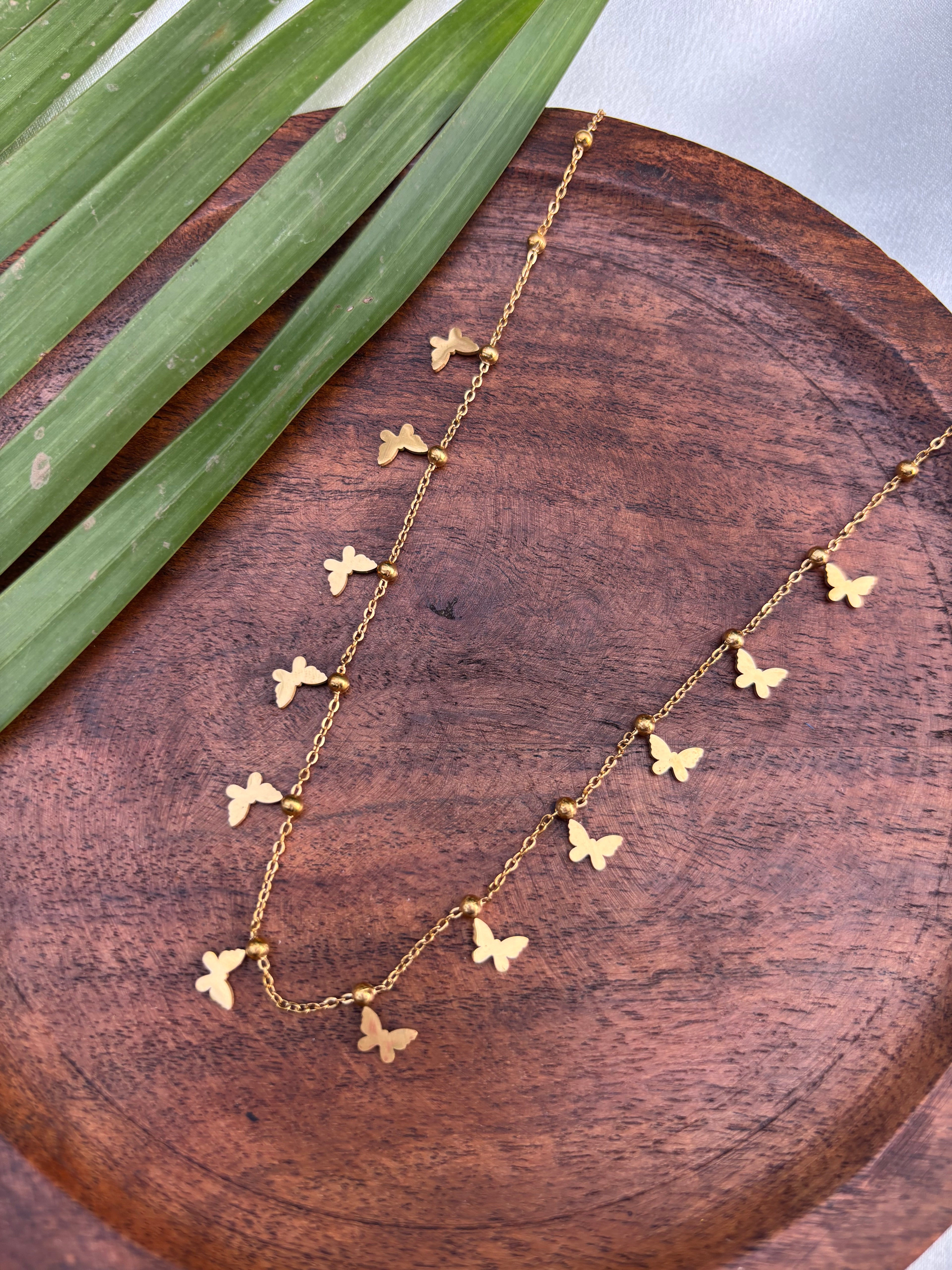 ANTITARNISH BUTTERFLIES CHARM CHAIN