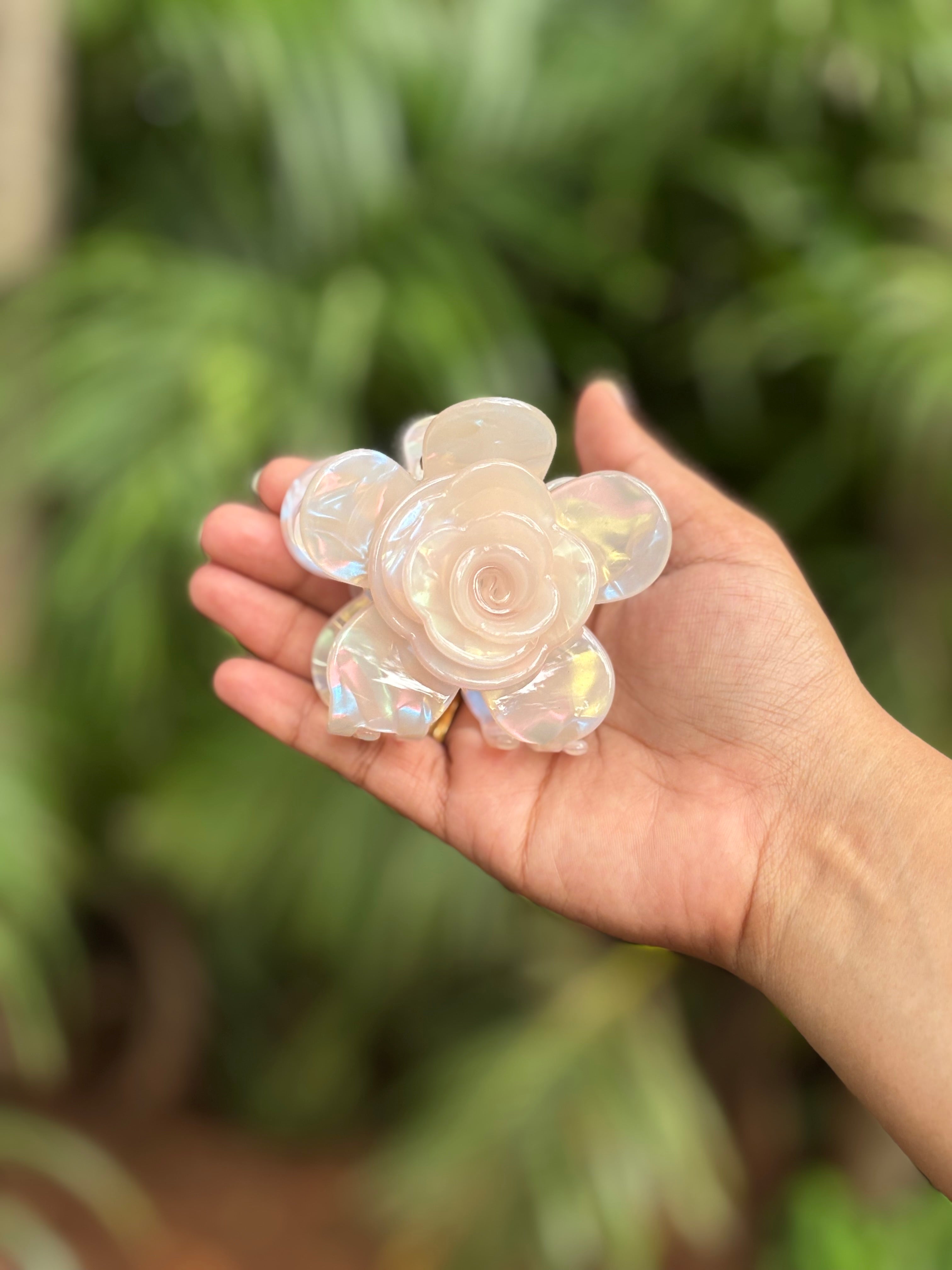 3D Acrylic Premium Rose Hair Clip